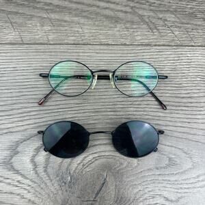 ASPEX EasyClip Magnetic-Clip On Womens Eyeglasses MOD PC165 44-20-140 90 w/ Case